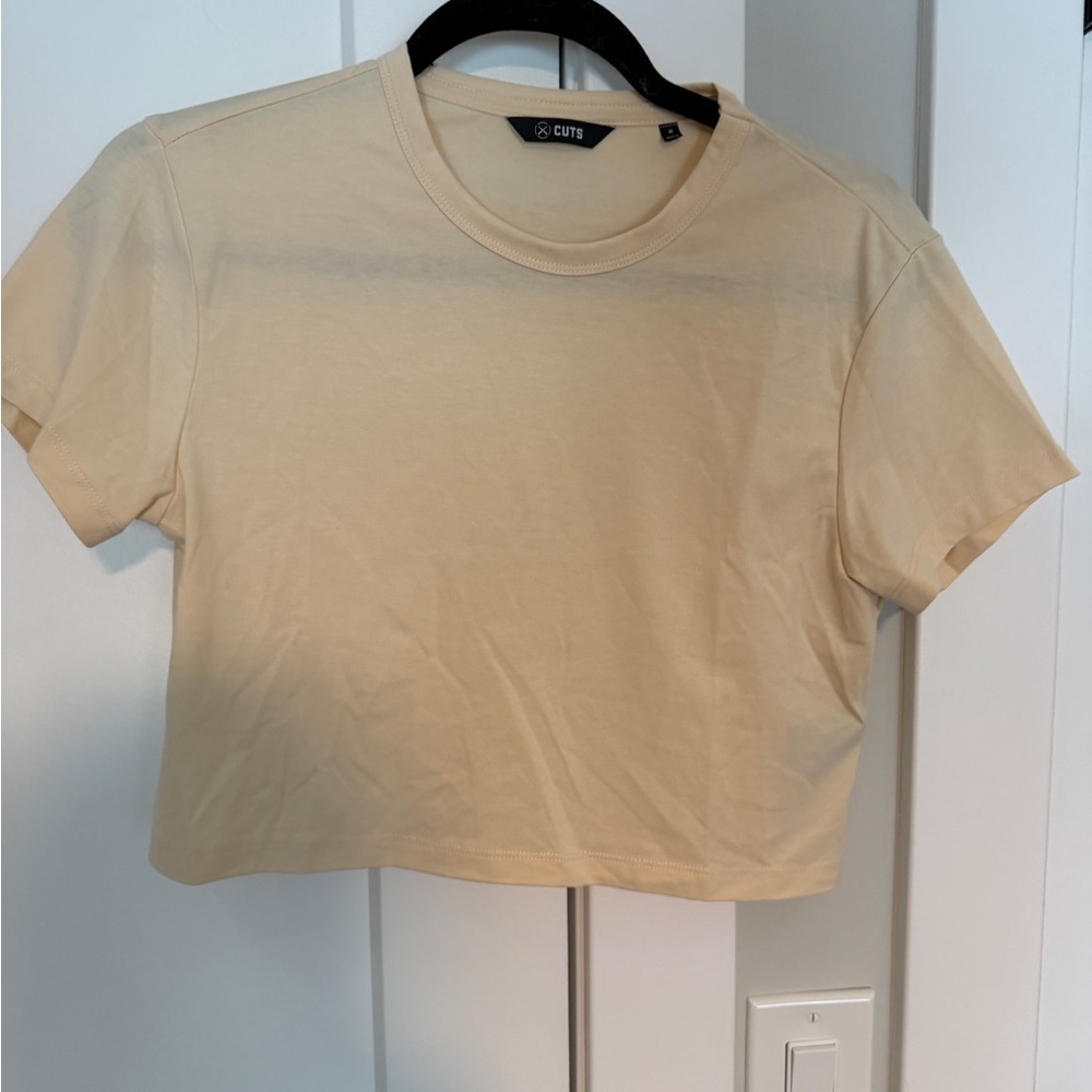Cuts Clothing Lemon Cream Crop Tee